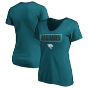 Add Jacksonville Jaguars Fanatics Branded Women's Two-Tone V-Neck T-Shirt – Teal To Your NFL Collection