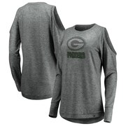 Add Green Bay Packers Fanatics Branded Women's Plus Size Versalux Team Ambition Cold Shoulder Long Sleeve T-Shirt – Gray To Your NFL Collection