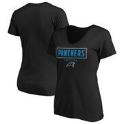 Add Carolina Panthers Fanatics Branded Women's Two-Tone V-Neck T-Shirt – Black To Your NFL Collection