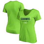 Add Seattle Seahawks Fanatics Branded Women's Two-Tone V-Neck T-Shirt – Neon Green To Your NFL Collection