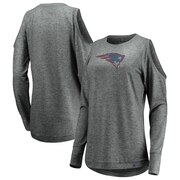 Add New England Patriots Fanatics Branded Women's Plus Size Versalux Team Ambition Cold Shoulder Long Sleeve T-Shirt – Gray To Your NFL Collection