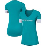 Add Miami Dolphins Nike Women's Performance Fan V-Neck T-Shirt - Aqua/White To Your NFL Collection