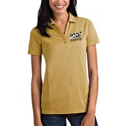 Add New Orleans Saints Antigua Women's NFL 100 Tribute Polo - Gold To Your NFL Collection