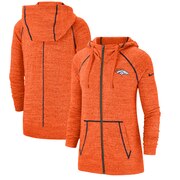 Add Denver Broncos Nike Women's Gym Vintage Raglan Full-Zip Hoodie - Heathered Orange To Your NFL Collection