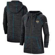 Add Jacksonville Jaguars Nike Women's Gym Vintage Raglan Full-Zip Hoodie - Heathered Black To Your NFL Collection