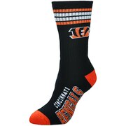 Add Cincinnati Bengals For Bare Feet Women's 4-Stripe Deuce Crew Socks To Your NFL Collection