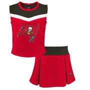 Order Tampa Bay Buccaneers Youth Spirit Cheer Two-Piece Cheerleader Set - Red/Pewter at low prices.