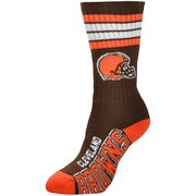 Add Cleveland Browns For Bare Feet Women's 4-Stripe Deuce Crew Socks To Your NFL Collection