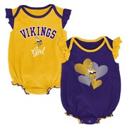 Add Minnesota Vikings Girls Infant Homecoming Celebration 2-Piece Bodysuit Set – Purple/Gold To Your NFL Collection