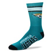 Add Jacksonville Jaguars For Bare Feet Women's Four Stripe Socks To Your NFL Collection