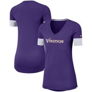 Add Minnesota Vikings Nike Women's Performance Fan V-Neck T-Shirt - Purple/White To Your NFL Collection