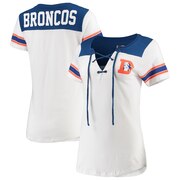 Add Denver Broncos New Era Women's Athletic Historic Lace-Up T-Shirt - White To Your NFL Collection