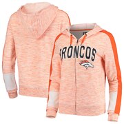 Add Denver Broncos New Era Women's Athletic Space Dye Full-Zip Hoodie – Orange To Your NFL Collection