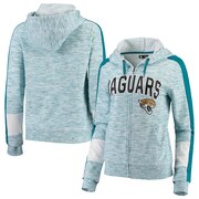 Add Jacksonville Jaguars New Era Women's Athletic Space Dye French Terry Full-Zip Hoodie - Teal To Your NFL Collection