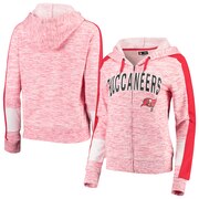 Add Tampa Bay Buccaneers New Era Women's Athletic Space Dye French Terry Full-Zip Hoodie - Red To Your NFL Collection