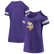 Add Minnesota Vikings New Era Women's Varsity Cold Shoulder T-Shirt - Purple To Your NFL Collection