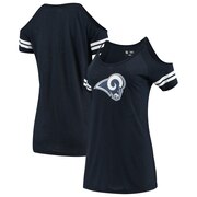 Add Los Angeles Rams New Era Women's Varsity Cold Shoulder T-Shirt - Navy To Your NFL Collection