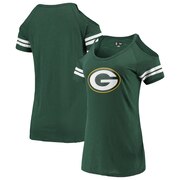 Add Green Bay Packers New Era Women's Varsity Cold Shoulder T-Shirt - Green To Your NFL Collection