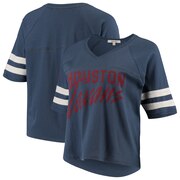 Add Houston Texans Junk Food Women's Football Half-Sleeve V-Neck T-Shirt - Navy To Your NFL Collection