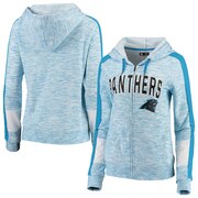 Add Carolina Panthers New Era Women's Athletic Space Dye French Terry Full-Zip Hoodie - Blue To Your NFL Collection