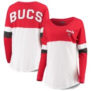 Add Tampa Bay Buccaneers New Era Women's Athletic Varsity Long Sleeve T-Shirt - Red/White To Your NFL Collection