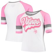 Add Minnesota Vikings New Era Youth Rhinestone Tri-Blend 3/4-Sleeve Raglan T-Shirt - White To Your NFL Collection