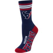 Add Houston Texans For Bare Feet Women's Four Stripe Socks To Your NFL Collection