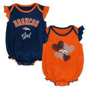 Add Denver Broncos Girls Infant Homecoming Celebration 2-Piece Bodysuit Set – Orange/Navy To Your NFL Collection