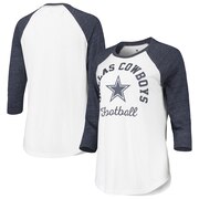 Add Dallas Cowboys Women's Lorena Raglan 3/4-Sleeve T-Shirt - White To Your NFL Collection