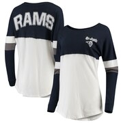 Add Los Angeles Rams New Era Women's Athletic Varsity Long Sleeve T-Shirt - Navy/White To Your NFL Collection