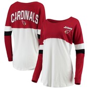 Add Arizona Cardinals New Era Women's Athletic Varsity Long Sleeve T-Shirt - Cardinal/White To Your NFL Collection