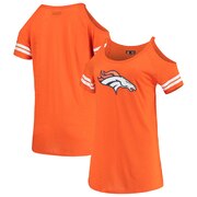 Add Denver Broncos New Era Women's Varsity Cold Shoulder T-Shirt - Orange To Your NFL Collection