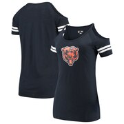 Add Chicago Bears New Era Women's Varsity Cold Shoulder T-Shirt - Navy To Your NFL Collection