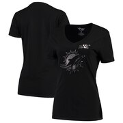 Add Miami Dolphins G-III 4Her by Carl Banks Women's NFL 100th Season Fair Catch V-Neck T-Shirt - Black To Your NFL Collection