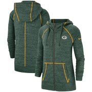 Add Green Bay Packers Nike Women's Gym Vintage Raglan Full-Zip Hoodie - Heathered Green To Your NFL Collection