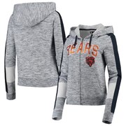 Add Chicago Bears New Era Women's Athletic Space Dye French Terry Full-Zip Hoodie - Navy To Your NFL Collection