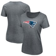 Add New England Patriots Majestic Women's Showtime Game Tradition T-Shirt - Heathered Gray To Your NFL Collection