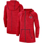 Add New England Patriots Nike Women's Gym Vintage Raglan Full-Zip Hoodie - Heathered Red To Your NFL Collection