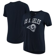 Add Los Angeles Rams New Era Women's Athletic Lace-Up T-Shirt - Navy To Your NFL Collection