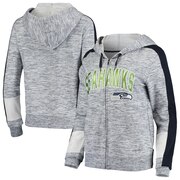 Add Seattle Seahawks New Era Women's Athletic Space Dye Full-Zip Hoodie – College Navy To Your NFL Collection