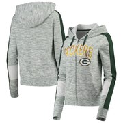 Add Green Bay Packers New Era Women's Athletic Space Dye French Terry Full-Zip Hoodie - Green To Your NFL Collection