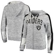 Add Oakland Raiders New Era Women's Athletic Space Dye Full-Zip Hoodie – Black To Your NFL Collection