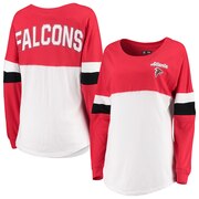 Add Atlanta Falcons New Era Women's Athletic Varsity Long Sleeve T-Shirt - Red/White To Your NFL Collection