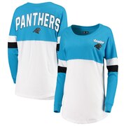 Add Carolina Panthers New Era Women's Athletic Varsity Long Sleeve T-Shirt - Blue/White To Your NFL Collection