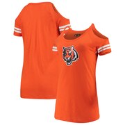 Add Cincinnati Bengals New Era Women's Varsity Cold Shoulder T-Shirt - Orange To Your NFL Collection