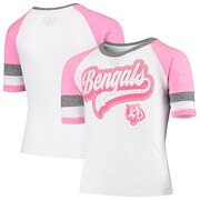 Order Cincinnati Bengals New Era Youth Rhinestone Tri-Blend 3/4-Sleeve Raglan T-Shirt - White at low prices.