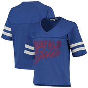 Add Buffalo Bills Junk Food Women's Football Half-Sleeve V-Neck T-Shirt - Royal To Your NFL Collection