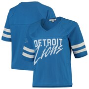 Add Detroit Lions Junk Food Women's Football Half-Sleeve V-Neck T-Shirt - Blue To Your NFL Collection