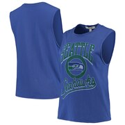 Add Seattle Seahawks Junk Food Women's Vintage Muscle Tank Top - Royal To Your NFL Collection