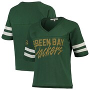 Add Green Bay Packers Junk Food Women's Football Half-Sleeve V-Neck T-Shirt - Green To Your NFL Collection